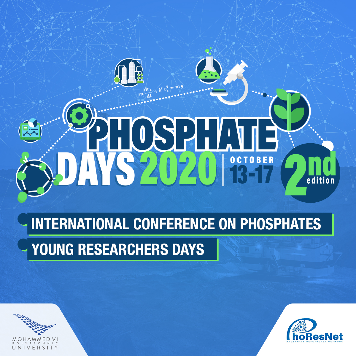 Le réseau Phoresnet organise la seconde édition  des « Phosphate Days » du 13 au 17 octobre 2020